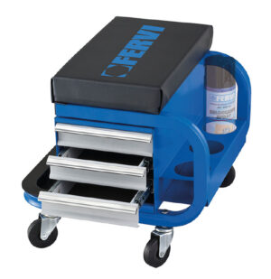 Fervi - Sgabello con 3 cassetti e con ruote pivotanti