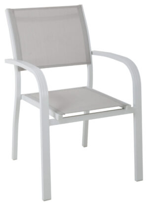 MOIA - SEDIA VIAREGGIO ALU B.CO TEXT GRIGIO CHIARO CHA 56B