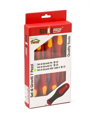 BANKO - ASSORTIMENTO GIRAVITI 1000 VOLT . - 7 PEZZI