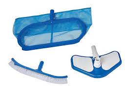 INTEX - SET PULIZIA DELUXE ( RETINA-SPAZZOLA-ASPIRATORE) UTILIZZABILE C/ASTA CAF 72610